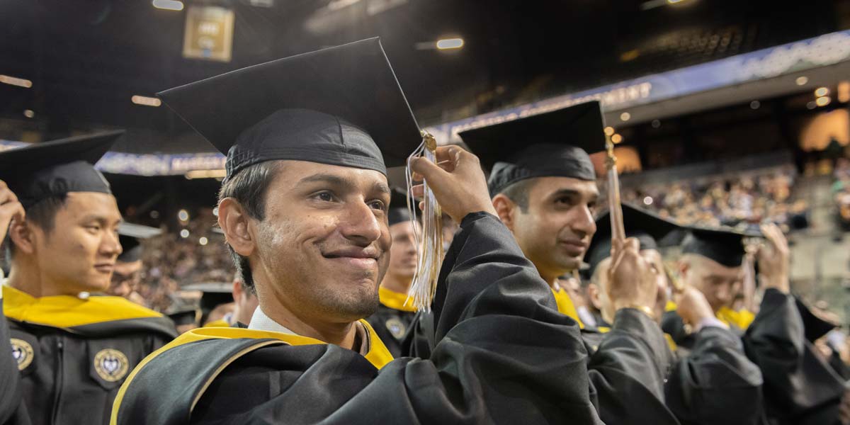 Students at commencement, 2019