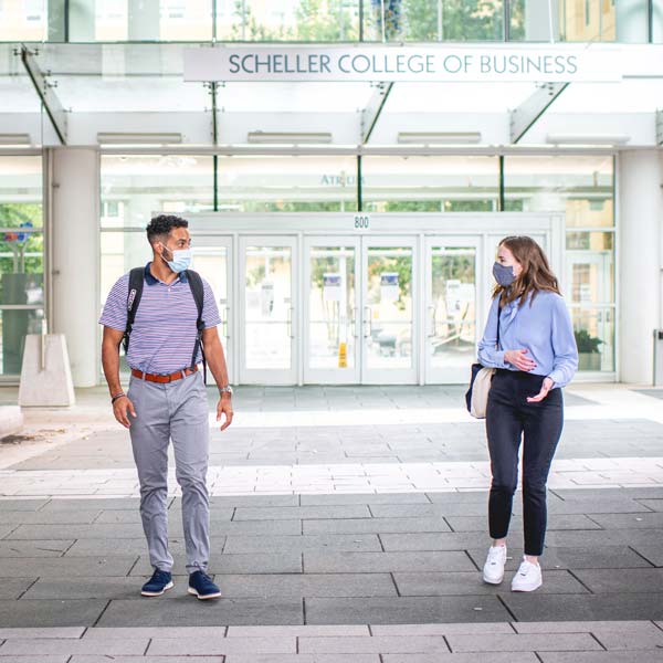 Students outside Scheller College of Business
